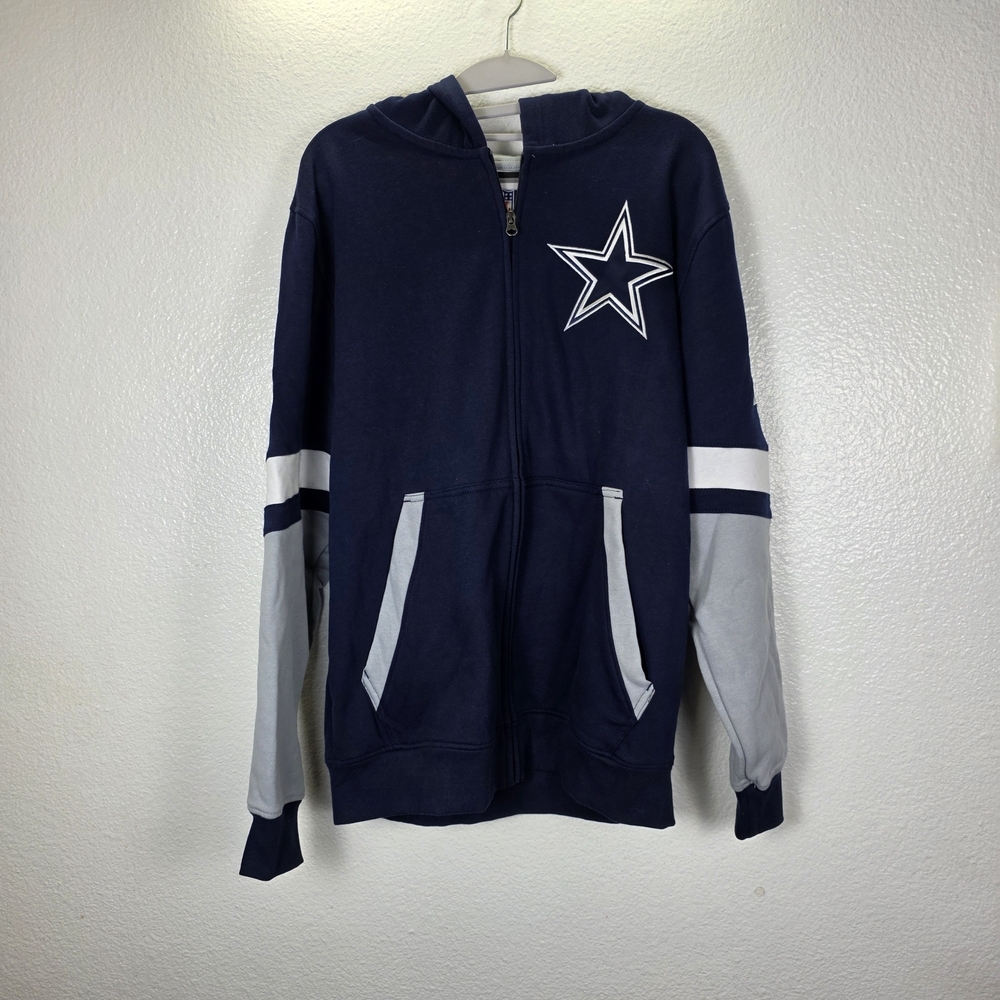 NFL Men's Officially Licensed T-Shirt & Full Zip Hoodie Combo Dallas Cowboys SzM